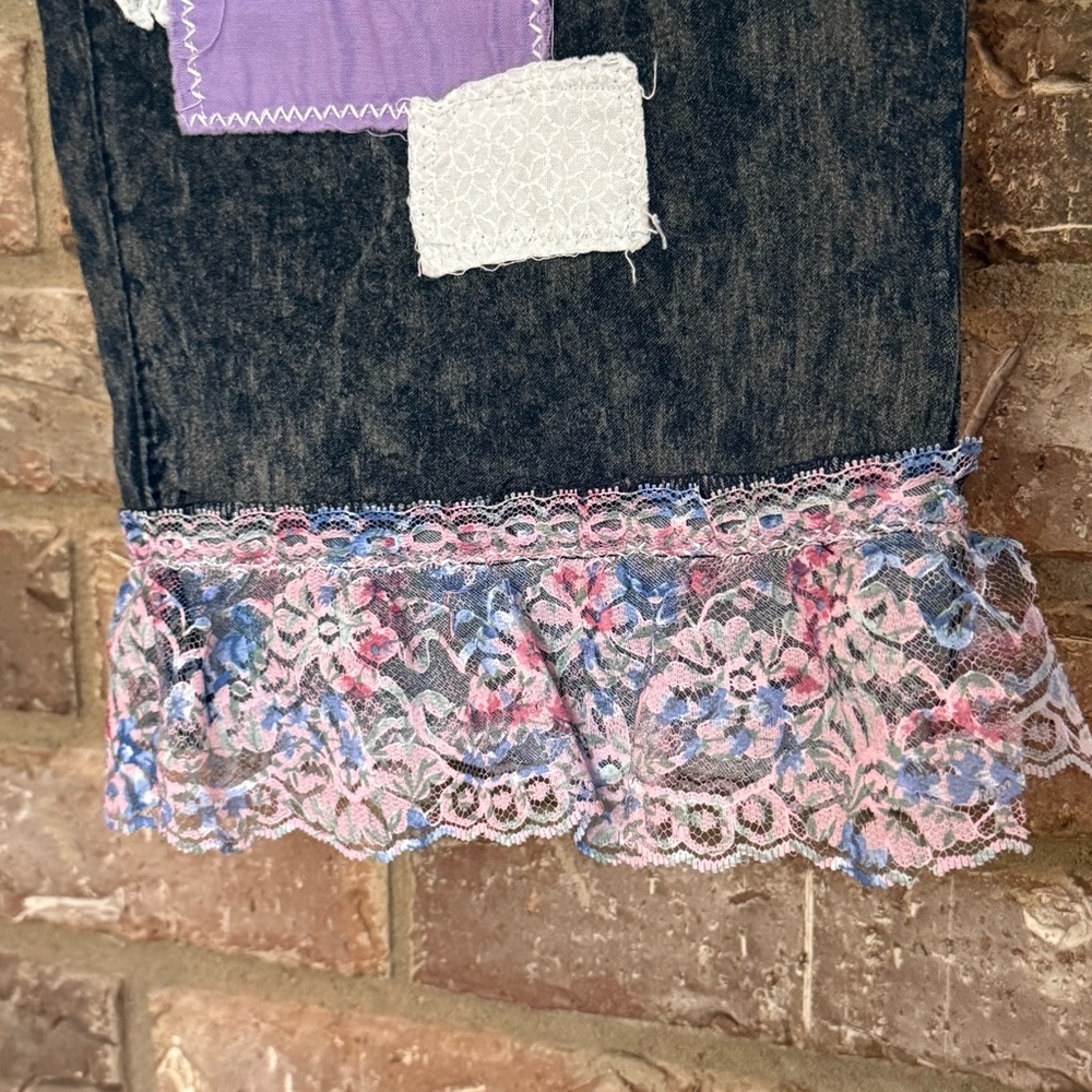 Upcycled Patchwork Hand Painted Denim Oversized B… - image 7